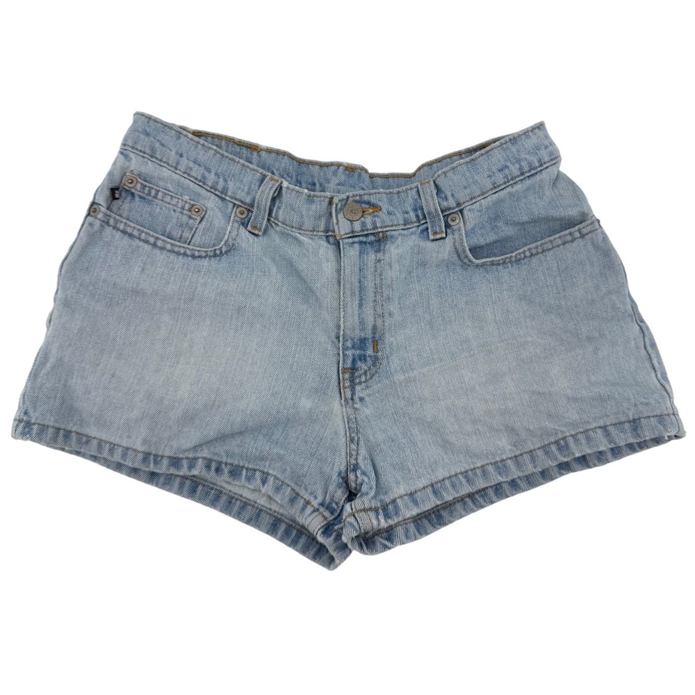 Polo Jeans Co Ralph Lauren Shorts Women 31 Light Wash Denim Vintage Flag Logo